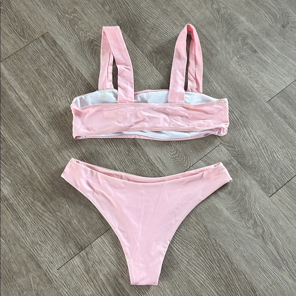 Pink two piece bikini swimsuit - Picture 2 of 2